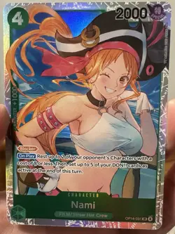 Nami OP14-031 SR The Azure Sea's Seven One Piece Foil NM English - Image 2