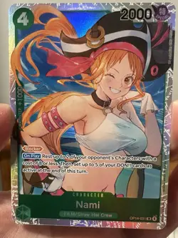 Nami OP14-031 SR The Azure Sea's Seven One Piece Foil NM English - Image 3