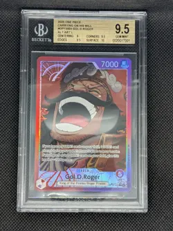 Gol D. Roger OP13-003 One Piece TCG Leader Alternate Art Beckett 9.5 BGS - Image 1