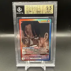 ONE PIECE OP13 002 CARRYING ON HIS WILL PORTGAS D ACE LEADER ALT ART BGS 9.5 - Image 1