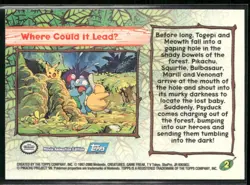 Where Could It LeadU #2 Silver Foil - Topps Pokemon 2000 Movie Blue Logo NM - Image 2