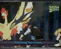 Release The Titans #39 Silver Foil - Topps Pokemon 2000 Movie Blue Logo NM - Image 1