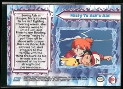 Misty To Ash's Aid #59 Silver Foil - Topps Pokemon 2000 Movie Blue Logo NM - Image 2