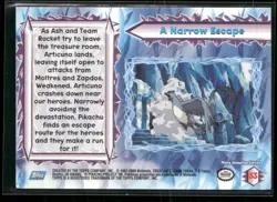 A Narrow Escape # 53 Silver Foil - Topps Pokemon 2000 Movie Blue Logo - Image 2