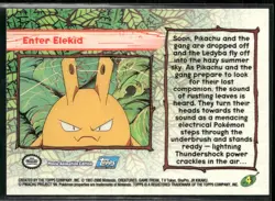 Enter Elekid #4 Silver Foil - Topps Pokemon 2000 Movie Blue Logo NM - Image 2