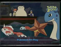 Pokemon At Play #18 Silver Foil - Topps Pokemon 2000 Movie Blue Logo NM - Image 1
