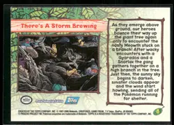 There's A Storm Brewing #8 Silver Foil - Topps Pokemon 2000 Movie Blue Logo NM - Image 2