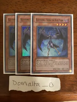 3x Yugioh Blackwing - Shura the Blue Flame RGBT-ENPP2 Super Rare Limited Ed MP - Image 1