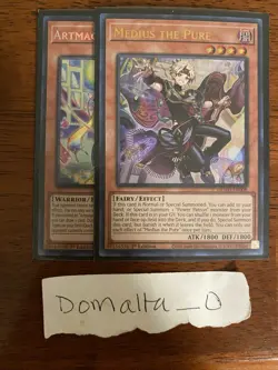 YuGiOh Medius The Pure & Artmage Finmel DUAD-EN008 EN009 Ultra & Secret Rare NM - Image 1