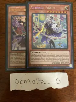 YuGiOh Medius The Pure & Artmage Finmel DUAD-EN008 EN009 Ultra & Secret Rare NM - Image 2