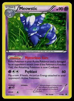 Pokemon Card - Meowstic XY Promo XY48 Holo Promo - Image 1