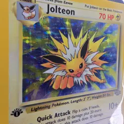 Jolteon - 4/64 - Holo Rare - 1st Edition - Jungle Set - Pokemon Card - LP - Image 3
