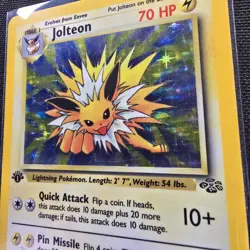 Jolteon - 4/64 - Holo Rare - 1st Edition - Jungle Set - Pokemon Card - LP - Image 4