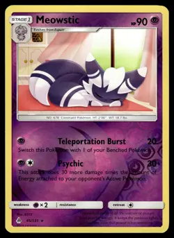 Meowstic 45/131 Reverse Holo Forbidden Light Pokemon Card - Image 1