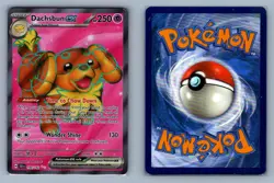 Dachsbun ex #160/142 Holo Stellar Crown Pokemon Card - DMG - Image 1