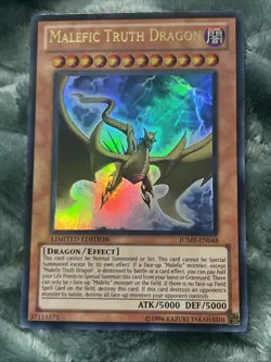 Yugioh Malefic Truth Dragon JUMP-EN048 Ultra Rare Limited Edition NM Ink Hickey - Image 1