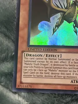 Yugioh Malefic Truth Dragon JUMP-EN048 Ultra Rare Limited Edition NM Ink Hickey - Image 5