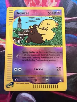Pokemon Drowzee TCG Reverse Holo Card Aquapolis 74a/147 Common - Image 1