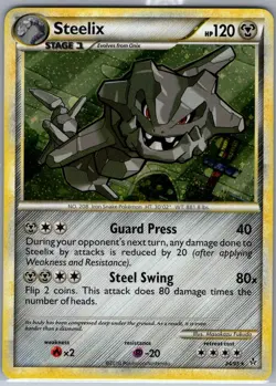 Steelix - 24/95 (HGSS Unleashed) Holo Deck Exclusives - Pokemon Card - LP - Image 1