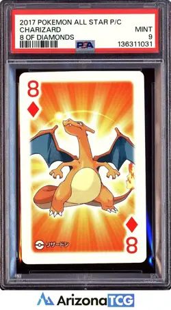 Pokemon 2017 Charizard 8 Diamonds Pokemon All Star Playing Cards Japanese PSA 9 - Image 1