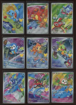 Pokemon 2026 First Partner Illustration Collection 9 card Promo Set #5 Kanto + - Image 1