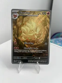 Pokemon Ninetales TCG Sv03: Obsidian Flames Holo Illustration Rare Card 199/197 - Image 1