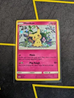 Mimikyu SM163 Holo SWIRL Pokemon Sun Moon Team Up Black Star Blister Promo Card - Image 1