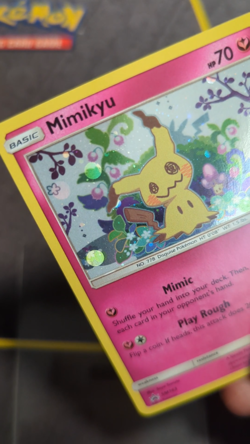 Mimikyu SM163 Holo SWIRL Pokemon Sun Moon Team Up Black Star Blister Promo Card - Image 2