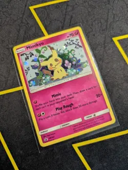 Mimikyu SM163 Holo SWIRL Pokemon Sun Moon Team Up Black Star Blister Promo Card - Image 3