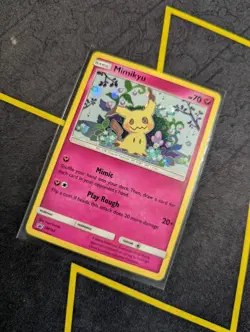 Mimikyu SM163 Holo SWIRL Pokemon Sun Moon Team Up Black Star Blister Promo Card - Image 4