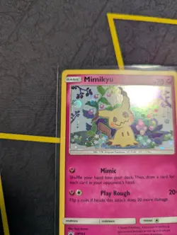 Mimikyu SM163 Holo SWIRL Pokemon Sun Moon Team Up Black Star Blister Promo Card - Image 5