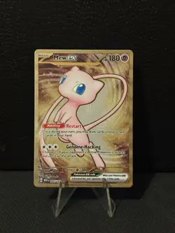 Mew EX 205/165 Pokemon 151 UPC Full Art Metal Gold Card Near Mint - Image 1
