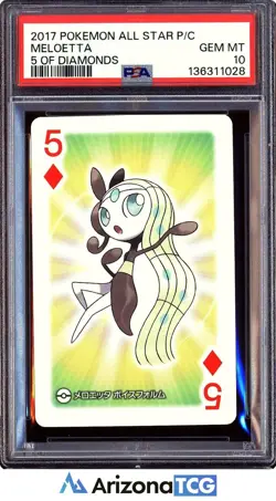 Pokemon 2017 Meloetta 5 Diamonds All Star Playing Cards Japanese PSA 10 - Image 1