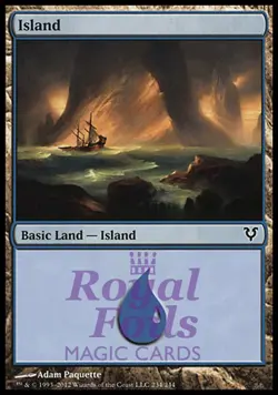 Island #234 1x FOIL AVR MTG Avacyn Restored Basic Land VF blue - Image 1