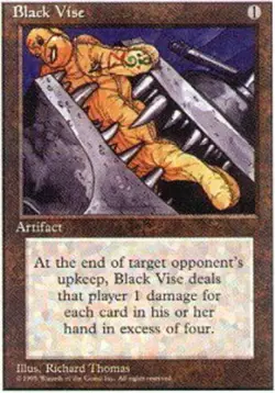 Moderate Play, English MTG Regular Black Vise 4th Edition Magic the Gathering - Image 1