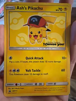 Ash’s Pikachu Pokemon card - Image 1