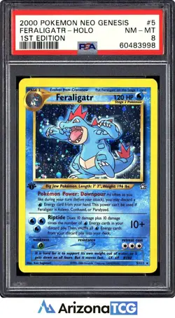 Pokemon 2000 Feraligatr 5/111 Holo 1st Edition Neo Genesis PSA 8 - Image 1