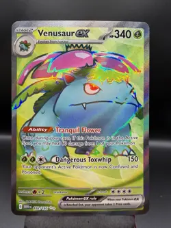 Venusaur ex 182/165 Scarlet & Violet: 151 Ultra Rare Full Art Holo Pokemon NM - Image 1