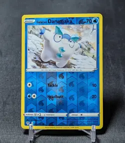 Galarian Darumaka Common Reverse Holo Water Pokemon Darkness Ablaze Card 043/189 - Image 1