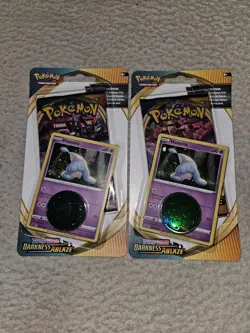 Pokemon Sword & Shield Darkness Ablaze New Blister Pack Hatenna Promo Lot Of 2 - Image 1