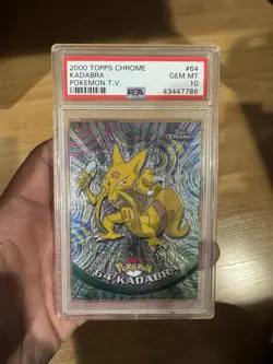 2000 TOPPS CHROME POKEMON T.V. #64 KADABRA PSA 10 - Image 1