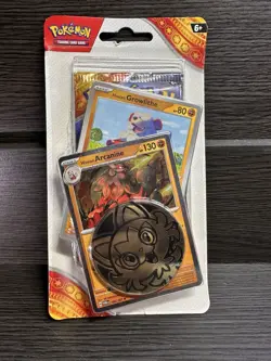 New - SURGING SPARKS Pokemon Checklane Blister Pack SEALED - Cosmos Arcanine - Image 1