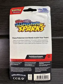 New - SURGING SPARKS Pokemon Checklane Blister Pack SEALED - Cosmos Arcanine - Image 2