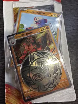 New - SURGING SPARKS Pokemon Checklane Blister Pack SEALED - Cosmos Arcanine - Image 3