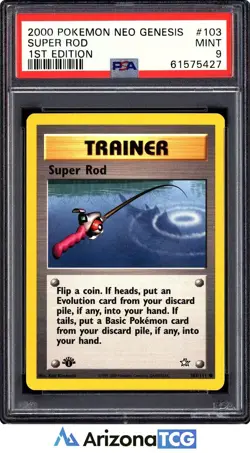 Pokemon 2000 Super Rod 103/111 1st Edition Neo Genesis PSA 9 - Image 1