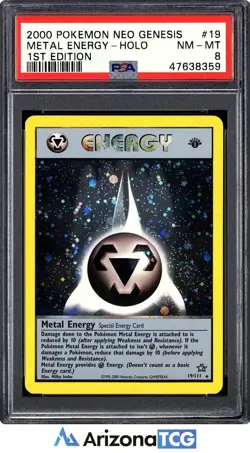 Pokemon 2000 Metal Energy 19/111 Holo 1st Edition Neo Genesis PSA 8 - Image 1