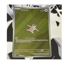 Pokemon TCG SV08 Surging Sparks Slakoth Illustration Rare 212/191 Holo 60HP - Image 1