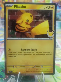 Pikachu 51/162, 2026 Pokemon Day Stamped Cosmos Holo Promo, Temporal Forces, NM - Image 5