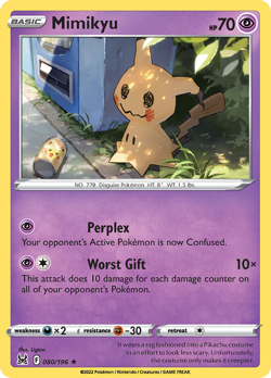 Mimikyu 080/196 Rare Lost Origin Pokemon NM/M - Image 4