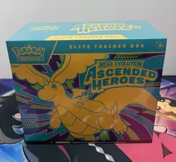 Pokemon Mega Evolution Ascended Heroes Elite Trainer Box EnglishTear In Top Side - Image 1